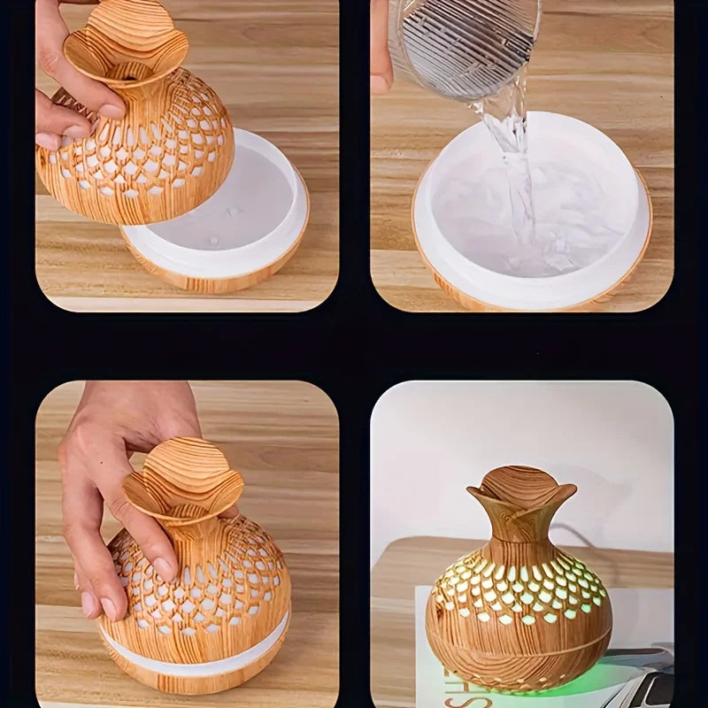 300ml wooden vase colorful