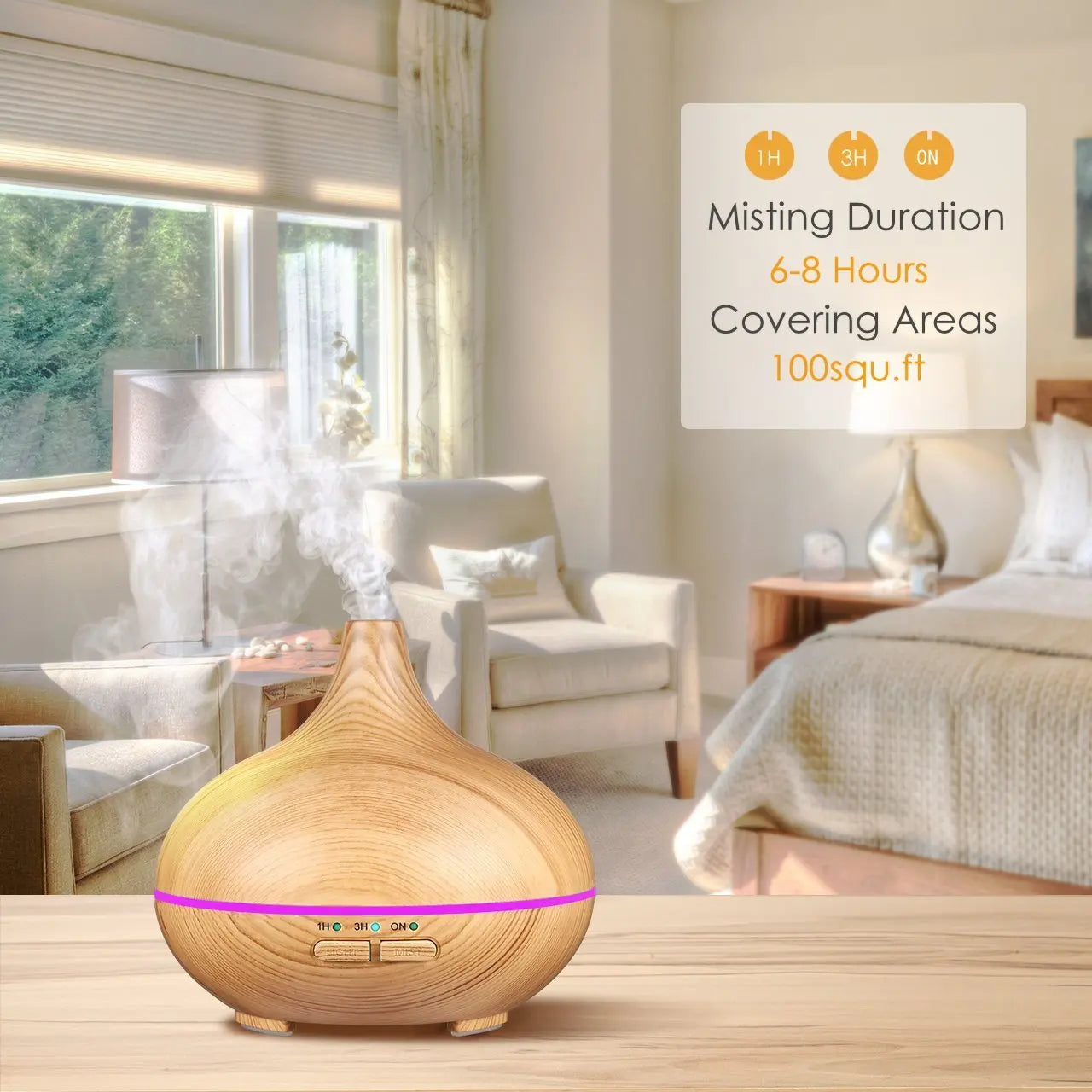 2023 NEW Onion head wood grain 150ml aromatherapy humidifier