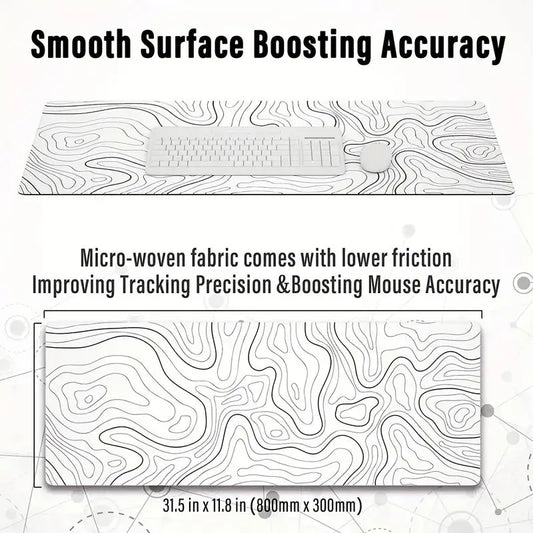 1PC Large Mouse Pads For Desk, Gaming Mouse Pad, Mouse Pad with Stitched Edges and Non-Slip Rubber Base, Extended Mouse Pad