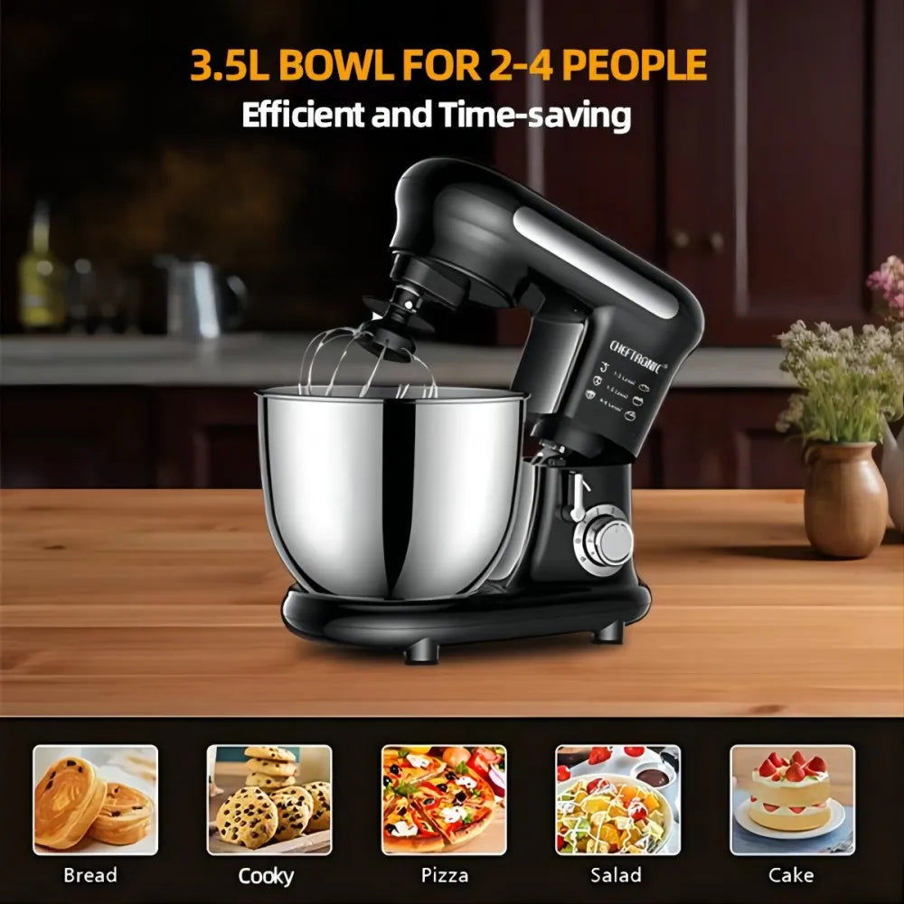 1pc Stand Mixer, Tilt-head Mixers, Kitchen Electric Dough Mixer, For Household Aids, 1000W 3.5L Stainless Steel Bowl (EU plug）